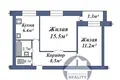 Wohnung 2 Zimmer 47 m² Baranawitschy, Weißrussland