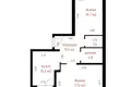 2 room apartment 61 m² Maladzyechna, Belarus