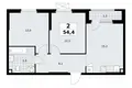 Wohnung 2 Zimmer 54 m² Südwestlicher Verwaltungsbezirk, Russland