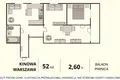 Квартира 3 комнаты 52 м² Варшава, Польша