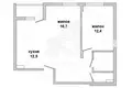 Appartement 2 chambres 59 m² Muchaviecki sielski Saviet, Bélarus