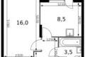 Wohnung 1 zimmer 34 m² Sapronovo, Russland