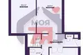3 room apartment 64 m² Barysaw, Belarus