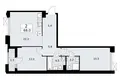 2 room apartment 68 m² Troitsk, Russia