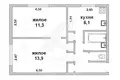 Квартира 2 комнаты 40 м² Ленинский, Беларусь