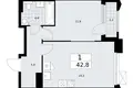 Квартира 1 комната 43 м² район Троицк, Россия