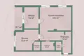 Apartamento 3 habitaciones 63 m² Minsk, Bielorrusia