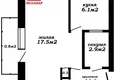 1 room apartment 31 m² Minsk, Belarus