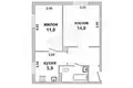 2 room apartment 41 m² Brest, Belarus