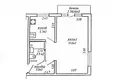 1 room apartment 31 m² Minsk, Belarus