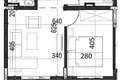 Квартира 1 спальня 41 м² Радановичи, Черногория
