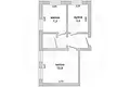 2 room apartment 34 m² Vysokaye, Belarus