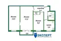 Apartamento 3 habitaciones 57 m² Minsk, Belarús