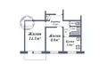 Wohnung 2 zimmer 39 m² Baranawitschy, Belarus