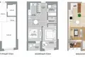 Wohnung 2 Zimmer 48 m² Minsk, Weißrussland