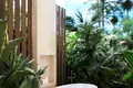 Wohnkomplex Mid-Century designer villas with private pools and a view of the Garuda Wisnu statue, Bukit, Bali, Indonesia