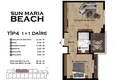 Mieszkanie 2 pokoi 65 m² Mezitli, Turcja