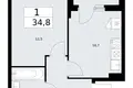 Appartement 1 chambre 35 m² Troïtsk, Russie