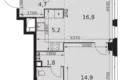 Mieszkanie 2 pokoi 52 m² Moskwa, Rosja