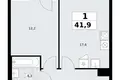Mieszkanie 1 pokój 42 m² Troick, Rosja
