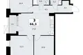 Квартира 3 комнаты 66 м² район Коммунарка, Россия