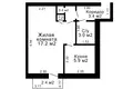 1 room apartment 31 m² Minsk, Belarus