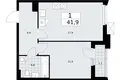 Wohnung 1 zimmer 42 m² Troizk, Russland