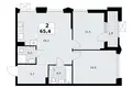 Квартира 2 комнаты 65 м² район Троицк, Россия