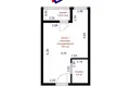 1 room apartment 30 m² Minsk, Belarus