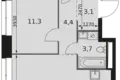 Квартира 3 комнаты 67 м² Москва, Россия