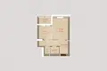 1 room apartment 41 m² Pryluki, Belarus