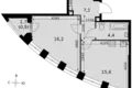 Mieszkanie 1 pokój 44 m² North-Western Administrative Okrug, Rosja