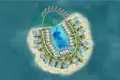 Wohnkomplex German style villas next to the beach and lagoon, The World Islands, Dubai, UAE