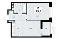 2 room apartment 39 m² poselenie Sosenskoe, Russia