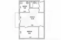 2 room apartment 42 m² Malaryta, Belarus