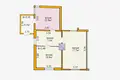 3 room apartment 46 m² Kobryn, Belarus