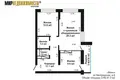 3 room apartment 61 m² Minsk, Belarus