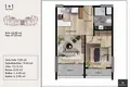 1 bedroom apartment 67 m² Mezitli, Turkey