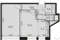 Mieszkanie 2 pokoi 46 m² Mytishchi Urban Okrug, Rosja