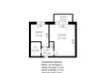 Wohnung 1 zimmer 21 m² Minsk, Belarus