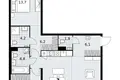 3 room apartment 88 m² Kommunarka, Russia