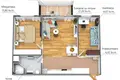 Appartement 3 chambres 51 m² Vilnius, Lituanie