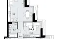 Wohnung 3 zimmer 75 m² Kommunarka, Russland