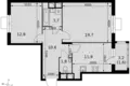 Квартира 2 комнаты 62 м² Развилка, Россия