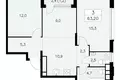 3 room apartment 63 m² South-Western Administrative Okrug, Russia
