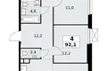 Квартира 4 комнаты 92 м² Юго-Западный административный округ, Россия