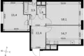 Квартира 2 комнаты 65 м² Развилка, Россия