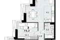 Mieszkanie 3 pokoi 73 m² Kommunarka, Rosja