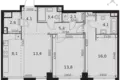 Квартира 3 комнаты 73 м² Северо-Западный административный округ, Россия