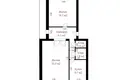 Apartamento 2 habitaciones 53 m² Radaskovicki siel ski Saviet, Bielorrusia